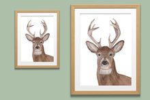 Load image into Gallery viewer, Deer-Buck Watercolor Print