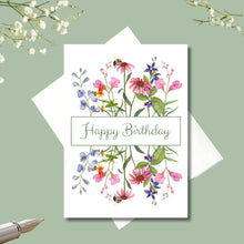 Load image into Gallery viewer, Note Cards, Native Flower Bouquet Personalized 4.25" x 5.5" with envelopes.