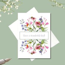 Load image into Gallery viewer, Note Cards, Native Flower Bouquet Personalized 4.25" x 5.5" with envelopes.