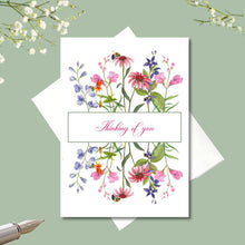 Load image into Gallery viewer, Note Cards, Native Flower Bouquet Personalized  4.25&quot; x 5.5&quot; with envelopes.
