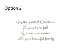 Load image into Gallery viewer, Christmas Greeting Card, 5 x7 Personalized with wreath, FREE SHIPPING