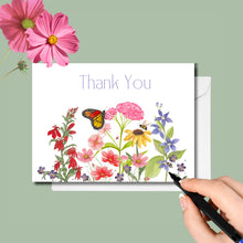 Load image into Gallery viewer, Note Cards, Native Summer Flower Bouquet Personalized  4.25&quot; x 5.5&quot; with envelopes.
