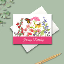 Load image into Gallery viewer, Note Cards, Native Summer Flower Bouquet  Band Personalized  4.25&quot; x 5.5&quot; with envelopes.

