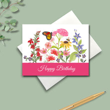 Load image into Gallery viewer, Note Cards, Native Summer Flower Bouquet Band Personalized 4.25" x 5.5" with envelopes.
