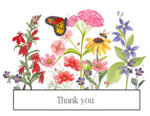 Load image into Gallery viewer, Note Cards, Native Summer Flower Bouquet Personalized Band 4.25" x 5.5" with envelopes.
