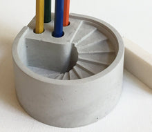 Load image into Gallery viewer, Concrete Spiral Stair Pencil Holder