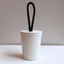 Load image into Gallery viewer, Concrete Door Stop, White with Black Handle