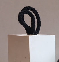 Load image into Gallery viewer, Concrete Door Stop, White with Black Handle