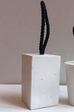 Load image into Gallery viewer, Concrete Door Stop, White with Black Handle