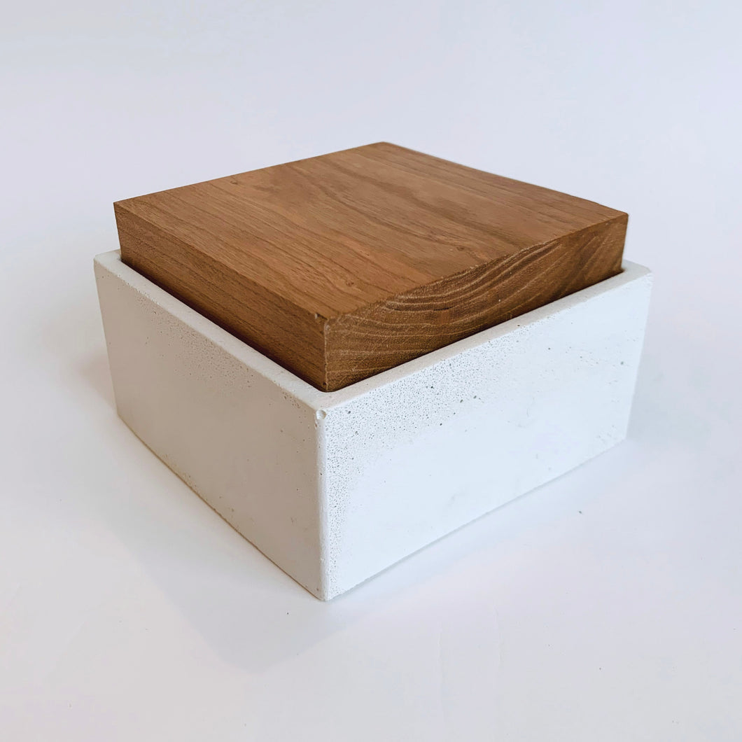 Concrete Box with Concrete or Cherry Wood Lid