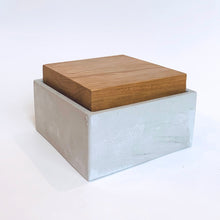 Load image into Gallery viewer, Concrete Box with Concrete or Cherry Wood Lid