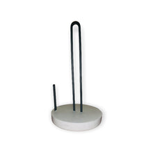 Load image into Gallery viewer, Paper Towel Holder with Concrete Base and Black pedestal