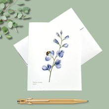 Load image into Gallery viewer, Blue Wild Indigo Native Flower Watercolor Note Card Set