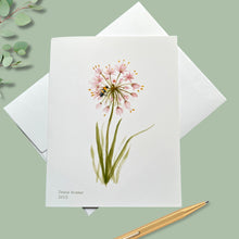 Load image into Gallery viewer, Nodding Onion Native Flower Watercolor Note Card Set
