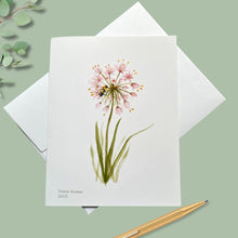 Load image into Gallery viewer, Nodding Onion Native Flower Watercolor Note Card Set