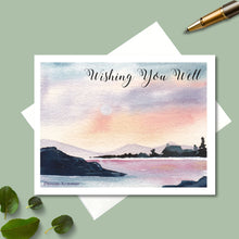 Load image into Gallery viewer, Note Cards, Mountain Lake 3 with Personalized Option
