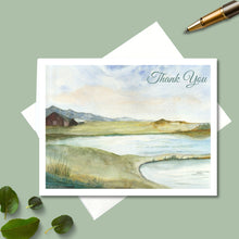 Load image into Gallery viewer, Note Cards, Mountain Lake 4 with Personalized Option