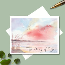 Load image into Gallery viewer, Note Cards, Ocean Sunrise with Personalized Option