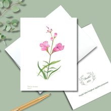 Load image into Gallery viewer, Purple False Fox Glove, Native Flower Watercolor Note Cards