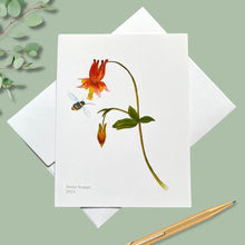 Load image into Gallery viewer, Columbine Native Flower Watercolor Note Cards