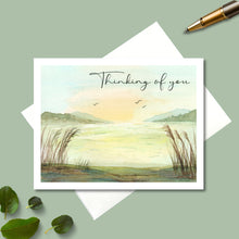 Load image into Gallery viewer, Note Cards, Mountain Lake with Personalized Option
