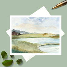 Load image into Gallery viewer, Note Cards, Mountain Lake 4 with Personalized Option