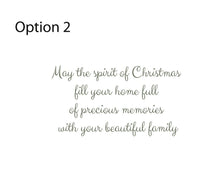 Load image into Gallery viewer, Christmas Greeting Card, 5 x7 Personalized with wreath, FREE SHIPPING