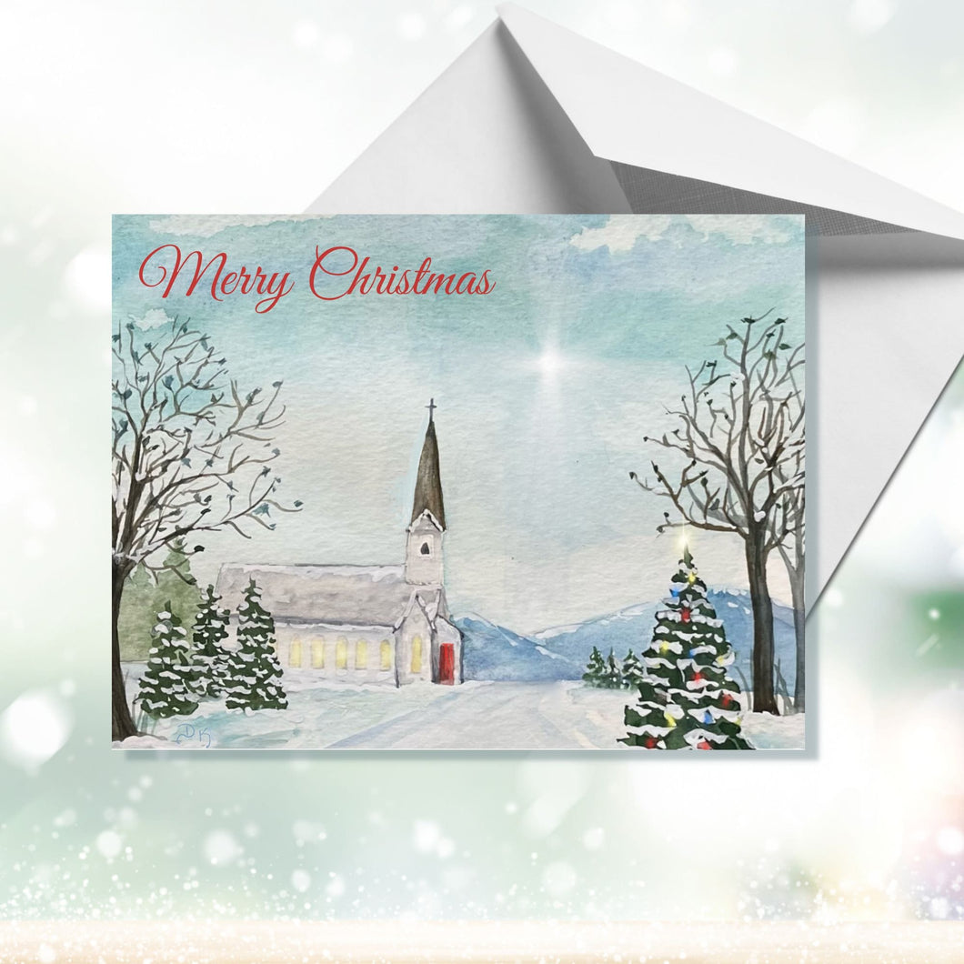 Christmas Cards, Personalized Cards, 4.25
