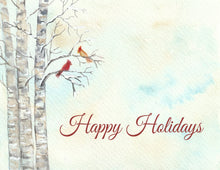 Load image into Gallery viewer, Christmas Cards, Birch Trees, Personalized Cards, 4.25" x 5.5" with envelopes