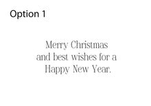 Load image into Gallery viewer, Christmas Greeting Card, 5 x7 Personalized with wreath, FREE SHIPPING