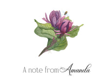 Load image into Gallery viewer, Carolina Allspice-Calycanthus floridus, Note Cards, Personalized 4.25" x 5.5" with envelopes