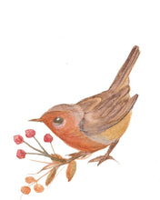 Load image into Gallery viewer, Wren Watercolor Print. Wall Art Print