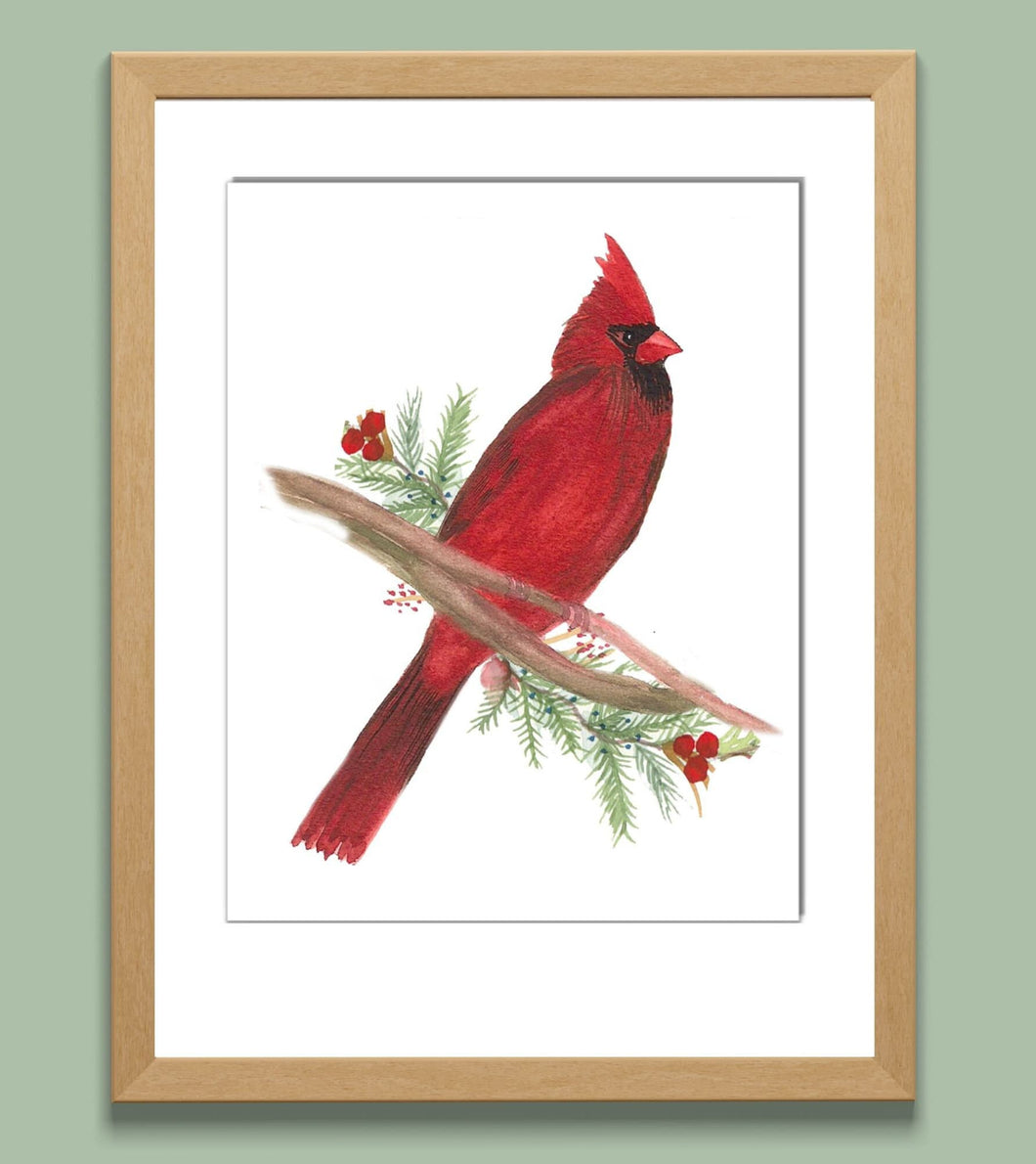 Cardinal Watercolor Print