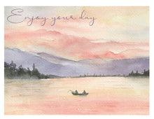 Load image into Gallery viewer, Note Cards, Mountain Lake 2 with Personalized Option