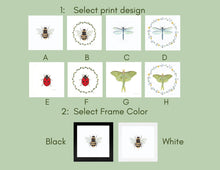 Load image into Gallery viewer, Framed Watercolor Pollinators Art

