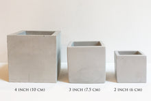 Load image into Gallery viewer, Square Concrete Planter 3 Inch (7.5 cm)
