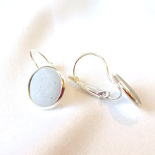 Load image into Gallery viewer, Concrete Earrings, 12mm Lever back Earrings in Silver
