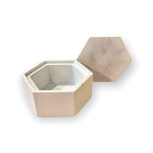 Load image into Gallery viewer, Concrete Box with Concrete Lid in Round or Hexagon
