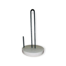 Load image into Gallery viewer, Paper Towel Holder with Concrete Base and Black pedestal
