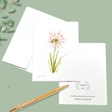 Load image into Gallery viewer, Nodding Onion Native Flower Watercolor Note Card Set
